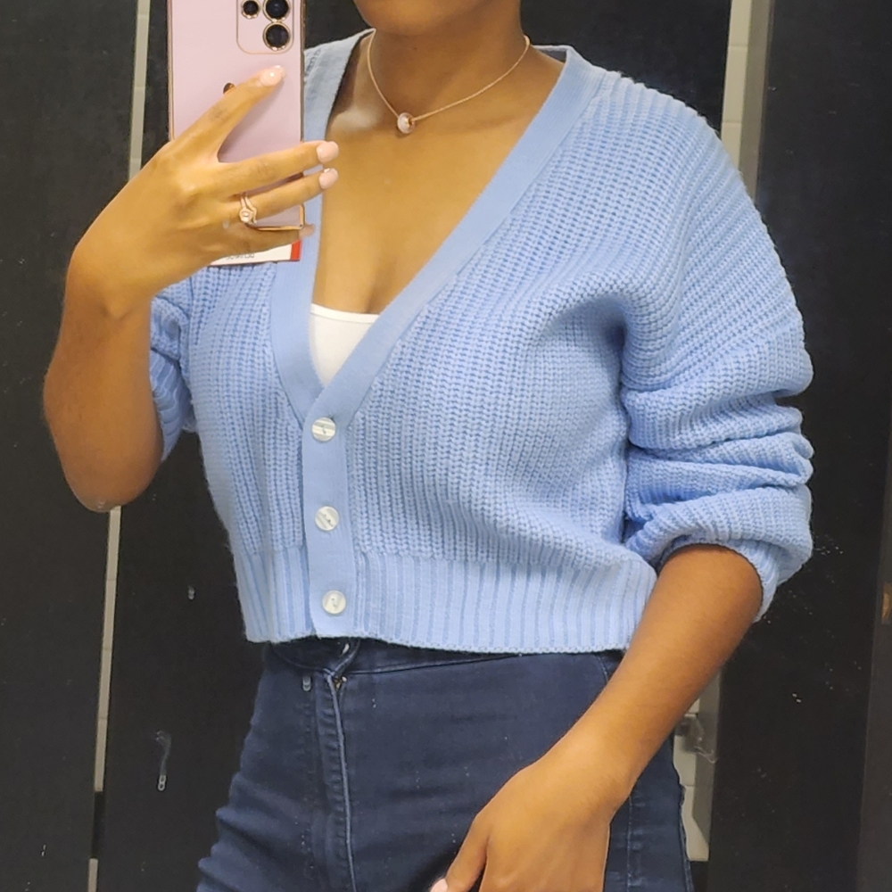 NastyGal Cardigan Medium Cornflower Blue